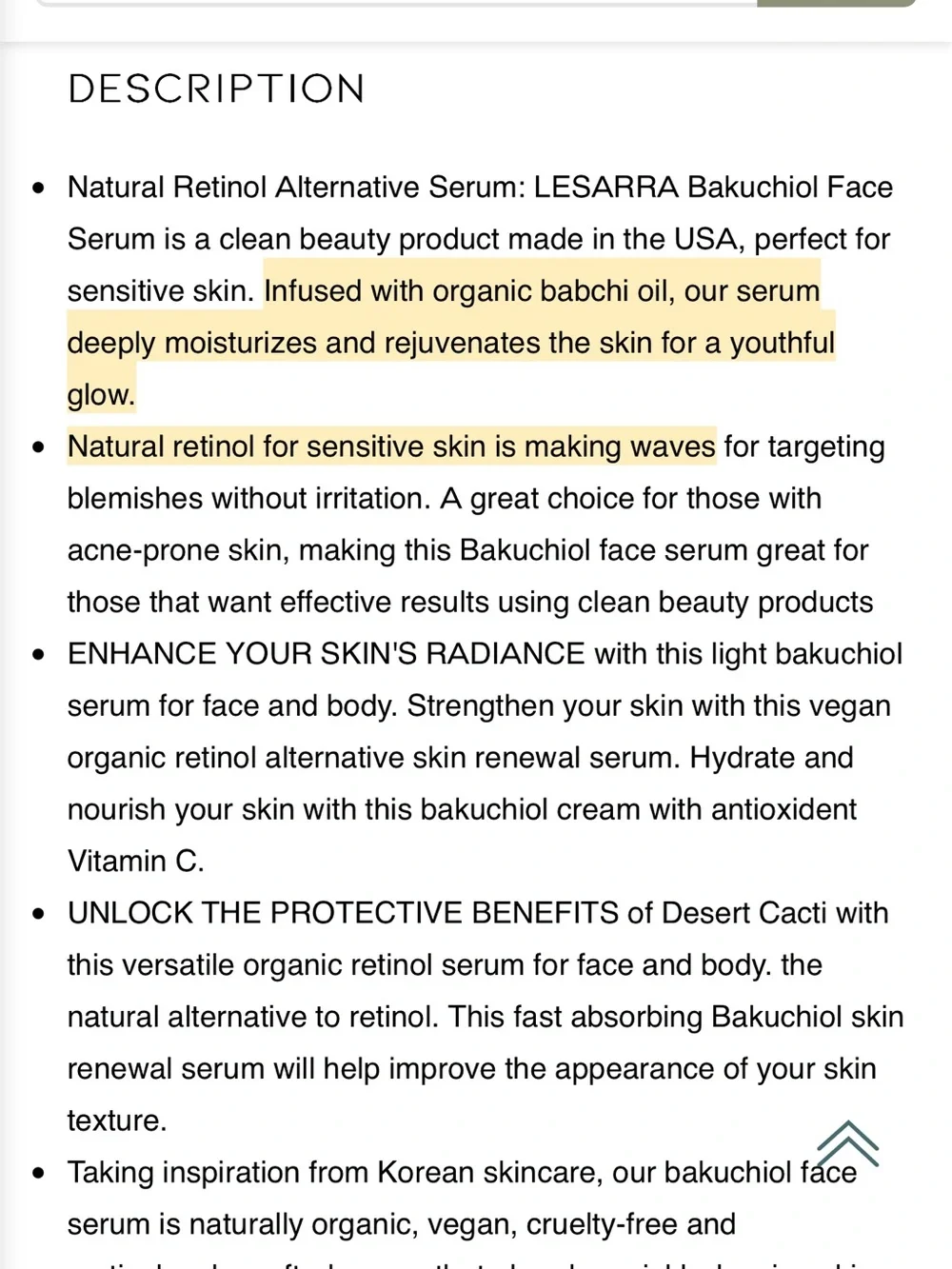 Lesarra Bakuchiol Face Serum – Silver Bottle, Natural Retinol Alternative